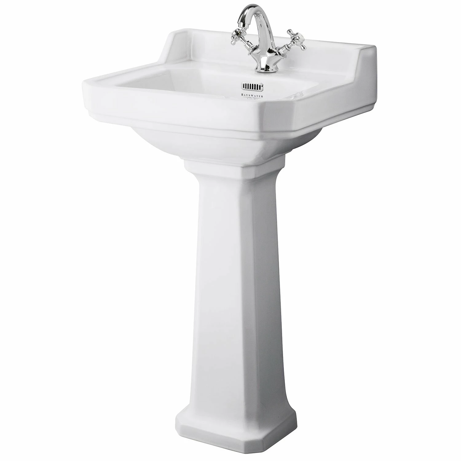 Bayswater Fitzroy Basin With Large Full Pedestal 500mm Wide 1 Tap Hole 3 Bayswater Fitzroy Basin With Large Full Pedestal 500mm Wide 1 Tap Hole
