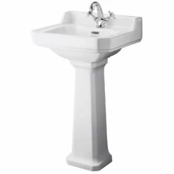 Bayswater Fitzroy Basin With Full Pedestal 500mm Wide 1 Tap Hole