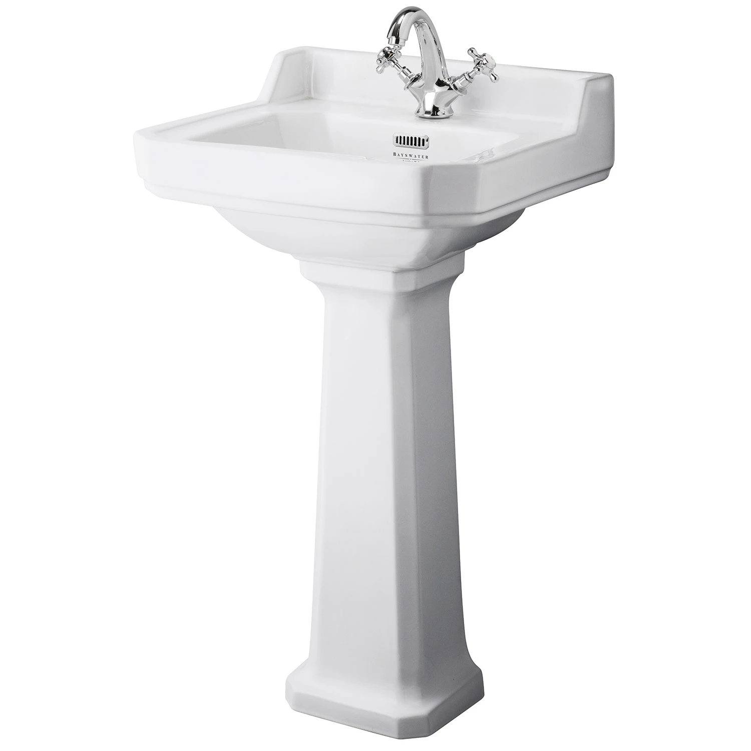 Bayswater Fitzroy Basin With Full Pedestal 500mm Wide 1 Tap Hole 3 Bayswater Fitzroy Basin With Full Pedestal 500mm Wide 1 Tap Hole