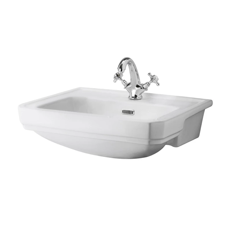 Bayswater Fitzroy Semi Recessed Basin 560mm Wide - 1 Tap Hole 4 Bayswater Fitzroy Semi Recessed Basin 560mm Wide - 1 Tap Hole - Image 2