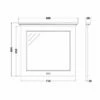 Bayswater Flat Bathroom Mirror 800mm Wide - Pointing White