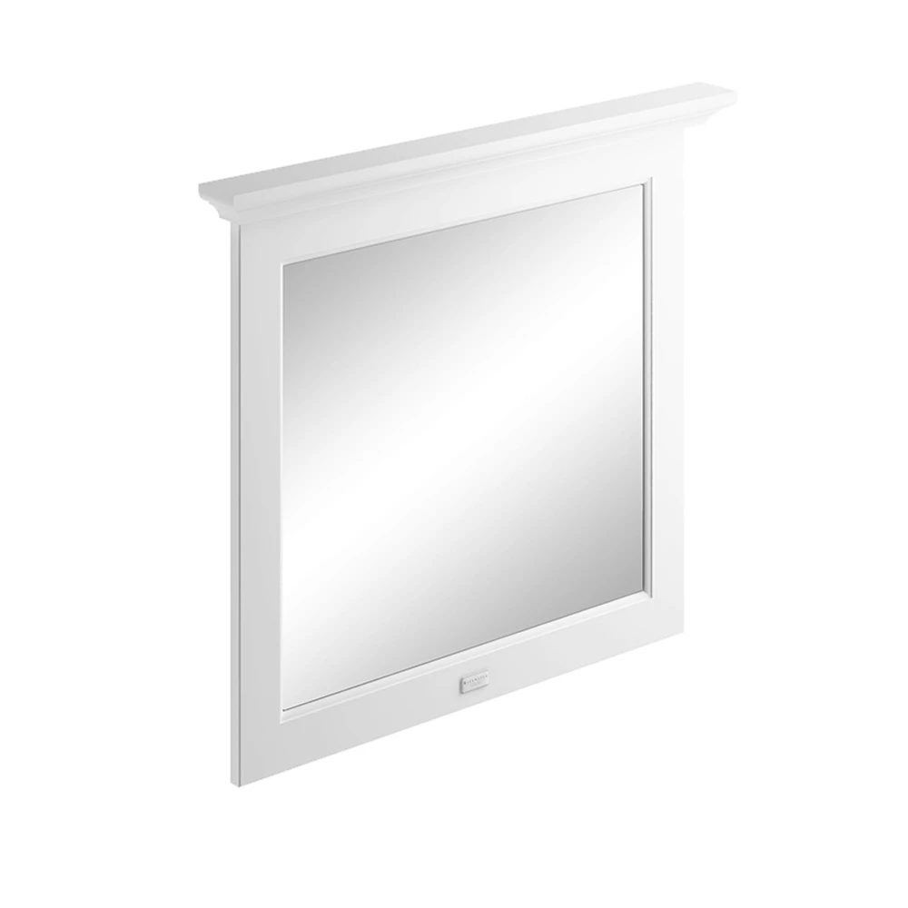 Bayswater Flat Bathroom Mirror 800mm Wide - Pointing White 4 Bayswater Flat Bathroom Mirror 800mm Wide - Pointing White - Image 2
