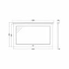 Bayswater Flat Bathroom Mirror 1200mm Wide - Pointing White