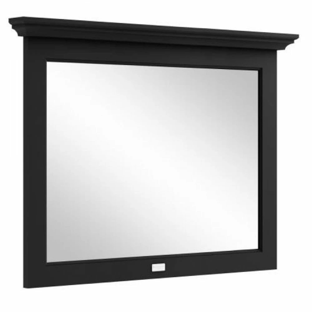 Bayswater Flat Bathroom Mirror 1000mm Wide - Matt Black 3 Bayswater Flat Bathroom Mirror 1000mm Wide - Matt Black