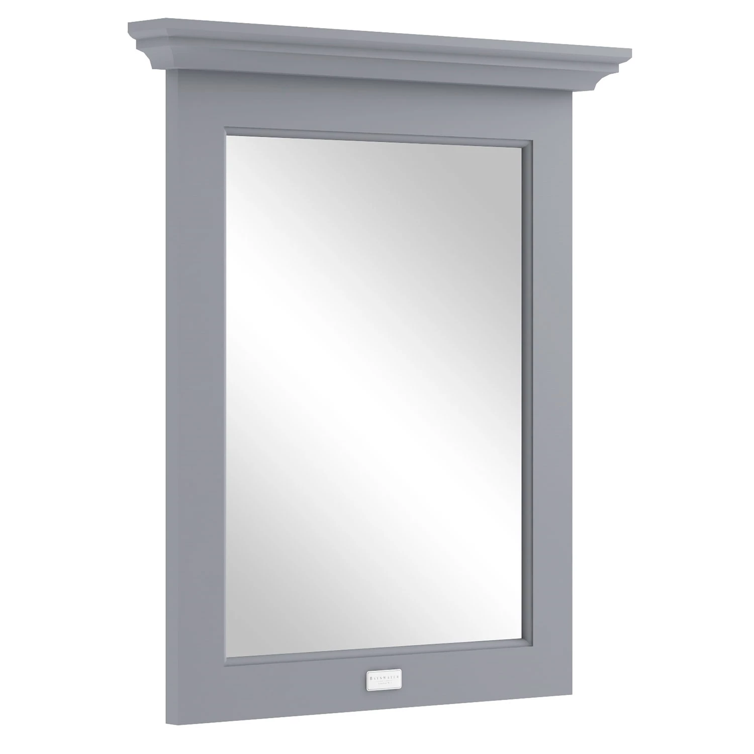Bayswater Flat Bathroom Mirror 600mm Wide - Plummett Grey 5 Bayswater Flat Bathroom Mirror 600mm Wide - Plummett Grey - Image 3
