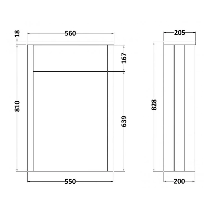 Bayswater Pointing White WC Toilet Unit 550mm Wide 4 Bayswater Pointing White WC Toilet Unit 550mm Wide - Image 2
