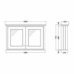 Bayswater Pointing White Bathroom Cabinet 750mm High X 1050mm Wide 8 Bayswater Pointing White Bathroom Cabinet 750mm High X 1050mm Wide -HEATANDPLUMB Sales bayswater pointing white bathroom furniture bayf133 1 1