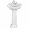 Bayswater Porchester Basin With Full Pedestal 500mm Wide 1 Tap Hole -HEATANDPLUMB Sales bayswater porchester basin bayc103 bayc102