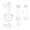Bayswater Porchester Basin With Full Pedestal 600mm Wide 2 Tap Hole 1 Bayswater Porchester Basin With Full Pedestal 600mm Wide 2 Tap Hole -HEATANDPLUMB Sales bayswater porchester basin bayc104 bayc102 1