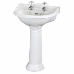 Bayswater Porchester Basin With Full Pedestal 600mm Wide 2 Tap Hole 10 Bayswater Porchester Basin With Full Pedestal 600mm Wide 2 Tap Hole -HEATANDPLUMB Sales bayswater porchester basin bayc104 bayc102