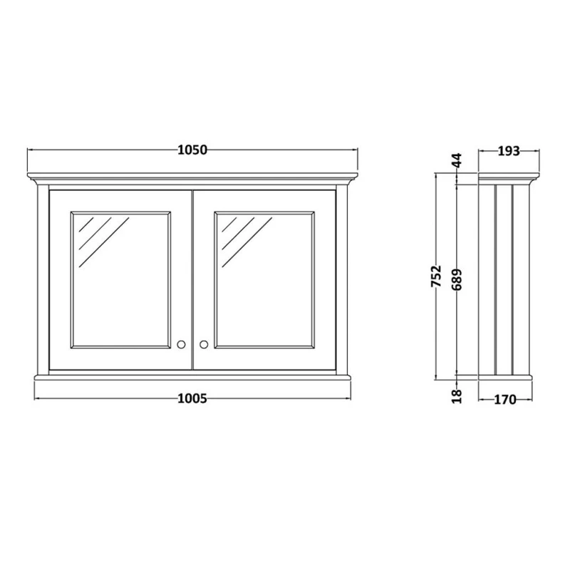 Bayswater Stiffkey Blue Bathroom Cabinet 750mm High X 1050mm Wide 7 Bayswater Stiffkey Blue Bathroom Cabinet 750mm High X 1050mm Wide - Image 5