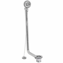 Bayswater Traditional Exposed Bath Waste With Plug And Chain Chrome - Slotted