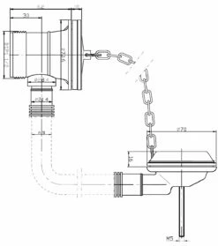 Bayswater Traditional Extended Bath Waste And Overflow Chrome - Slotted