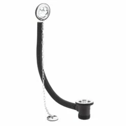 Bayswater Traditional Bath Waste And Overflow With Plug And Chain Chrome - Slotted