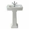 Bayswater Victrion Basin With Full Pedestal 550mm Wide 1 Tap Hole