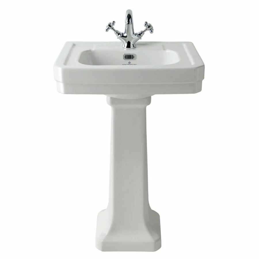 Bayswater Victrion Basin With Full Pedestal 550mm Wide 1 Tap Hole 3 Bayswater Victrion Basin With Full Pedestal 550mm Wide 1 Tap Hole