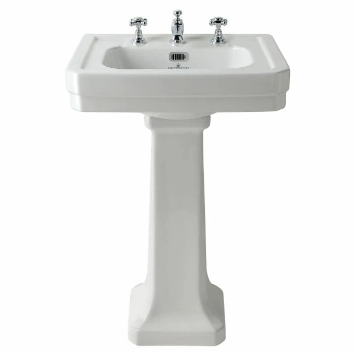 Bayswater Victrion Basin With Full Pedestal 550mm Wide 3 Tap Hole 4 Bayswater Victrion Basin With Full Pedestal 550mm Wide 3 Tap Hole - Image 2