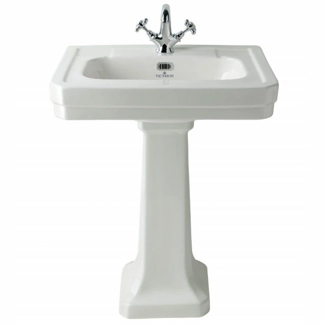 Bayswater Victrion Basin With Full Pedestal 640mm Wide - 1 Tap Hole 4 Bayswater Victrion Basin With Full Pedestal 640mm Wide - 1 Tap Hole - Image 2