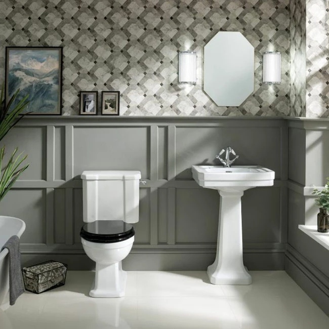 Bayswater Victrion Basin With Full Pedestal 550mm Wide 1 Tap Hole 4 Bayswater Victrion Basin With Full Pedestal 550mm Wide 1 Tap Hole - Image 2