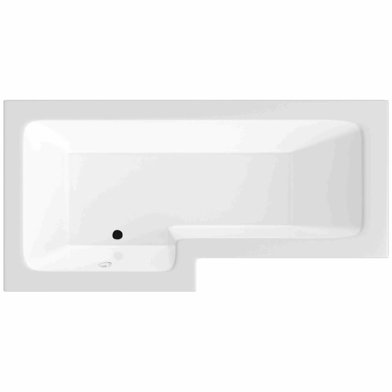 BC Designs Solidblue L-Shaped Shower Bath 1700mm X 700mm/850mm Left Handed - 0 Tap Hole 3 BC Designs Solidblue L-Shaped Shower Bath 1700mm X 700mm/850mm Left Handed - 0 Tap Hole