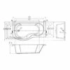 BC Designs Solidblue P-Shaped Shower Bath 1500mm X 700mm/850mm Left Handed - 0 Tap Hole
