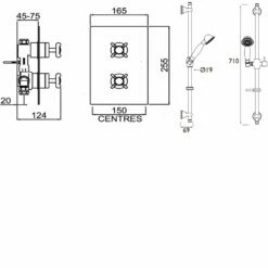 Bristan 1901 Dual Concealed Mixer Shower With Shower Kit -HEATANDPLUMB Sales bristan 1901 complete mixer shower 1901 shwr pk 1 1