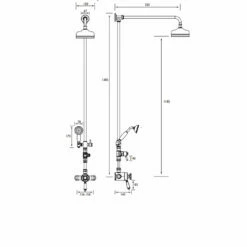 Bristan 1901 Dual Exposed Mixer Shower With Shower Kit And Fixed Head