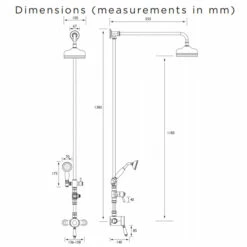 Bristan 1901 Sequential Exposed Mixer Shower With Shower Kit And Fixed Head