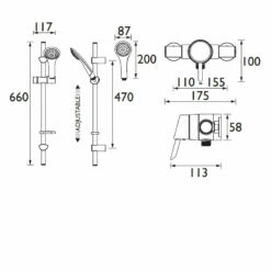 Bristan Acute Sequential Exposed Mixer Shower With Shower Kit -HEATANDPLUMB Sales bristan acute complete mixer shower ae shxar c 3
