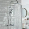 Bristan Buzz Thermostatic Bar Mixer Shower With Shower Rigid Riser Kit And Fixed Head - Chrome -HEATANDPLUMB Sales bristan buzz complete mixer shower buz2 shxdivctff c 1