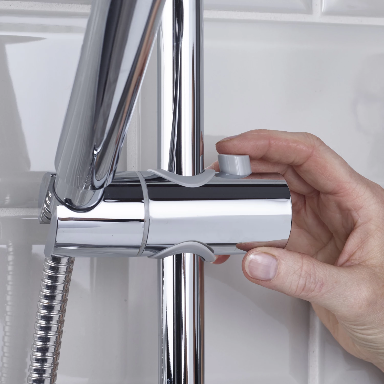 Bristan Buzz Thermostatic Bar Mixer Shower With Shower Rigid Riser Kit And Fixed Head - Chrome 12 Bristan Buzz Thermostatic Bar Mixer Shower With Shower Rigid Riser Kit And Fixed Head - Chrome - Image 10