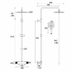 Bristan Carre FastFit Bar Mixer Shower With Shower Kit And Fixed Head 7 Bristan Carre FastFit Bar Mixer Shower With Shower Kit And Fixed Head -HEATANDPLUMB Sales bristan carre complete mixer shower cr shxdivff c 1