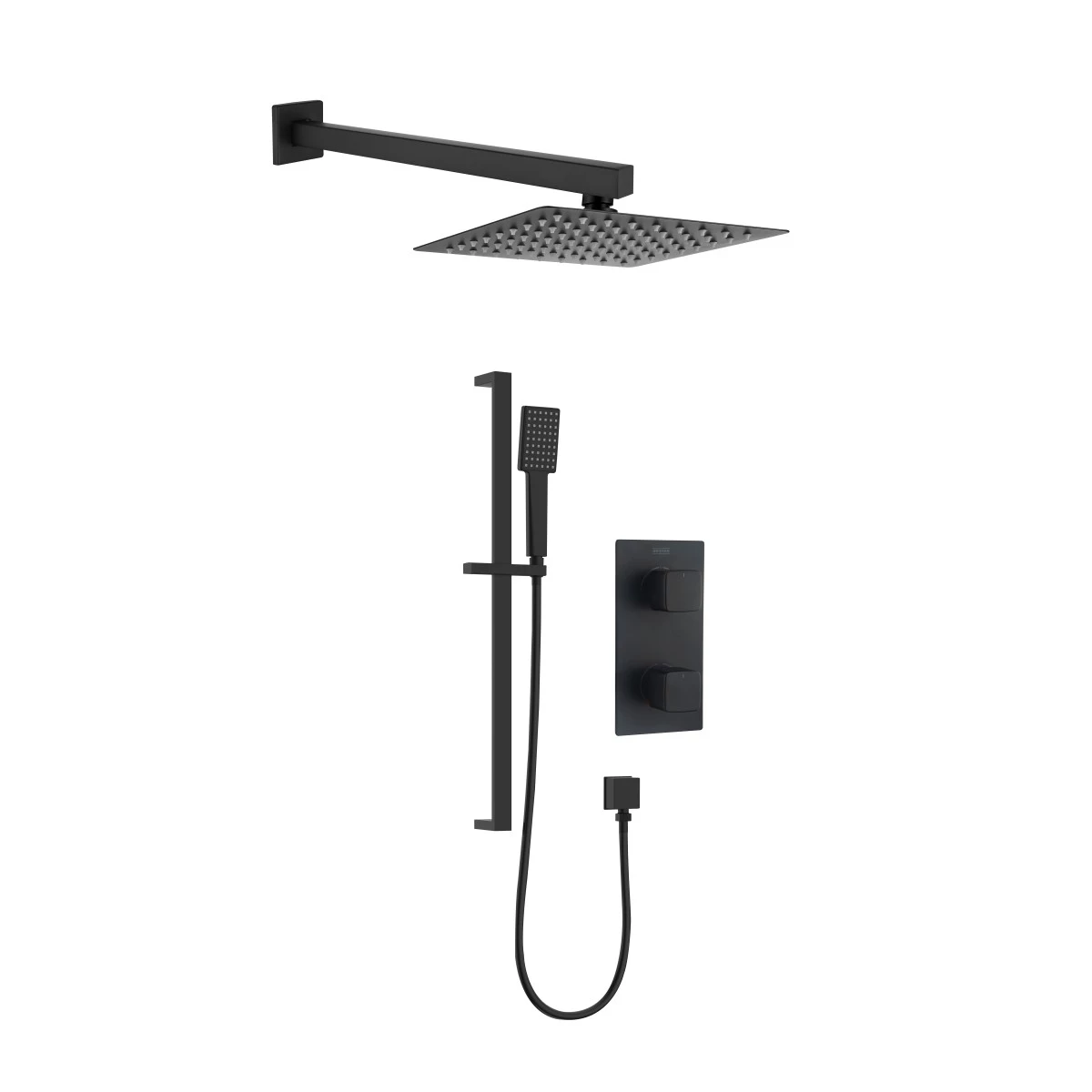 Bristan Cobalt Recessed Dual Concealed Mixer Shower With Shower Kit And Fixed Head - Black 3 Bristan Cobalt Recessed Dual Concealed Mixer Shower With Shower Kit And Fixed Head - Black