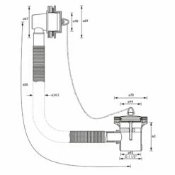 Bristan Value Bath Waste With Plug Chrome - Slotted -HEATANDPLUMB Sales bristan complemetary waste w bath02 c 2