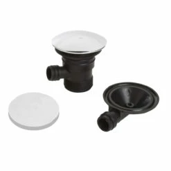Bristan Round Bath Clicker Waste With Overflow Chrome - Slotted