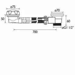 Bristan Round Pop Up Bath Waste - Chrome