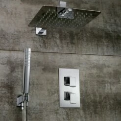 Bristan Descent Dual Concealed Mixer Shower With Shower Kit And Fixed Head