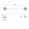 Bristan Aluminium Grab Rail 600mm Wide - DocM Blue 2 Bristan Aluminium Grab Rail 600mm Wide - DocM Blue -HEATANDPLUMB Sales bristan doc m accessory grab 600 b