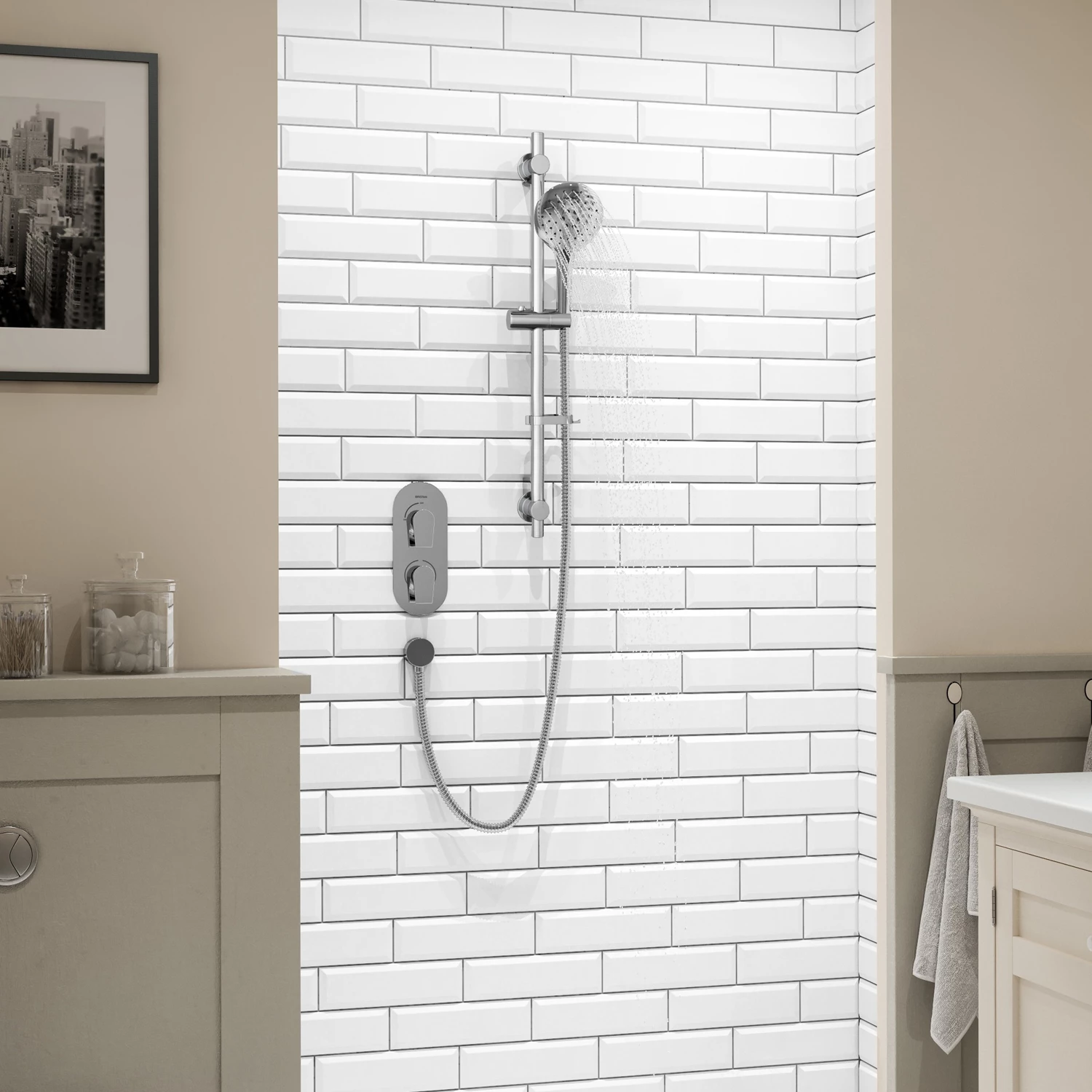 Bristan Hourglass Dual Concealed Mixer Shower With Shower Kit 3 Bristan Hourglass Dual Concealed Mixer Shower With Shower Kit