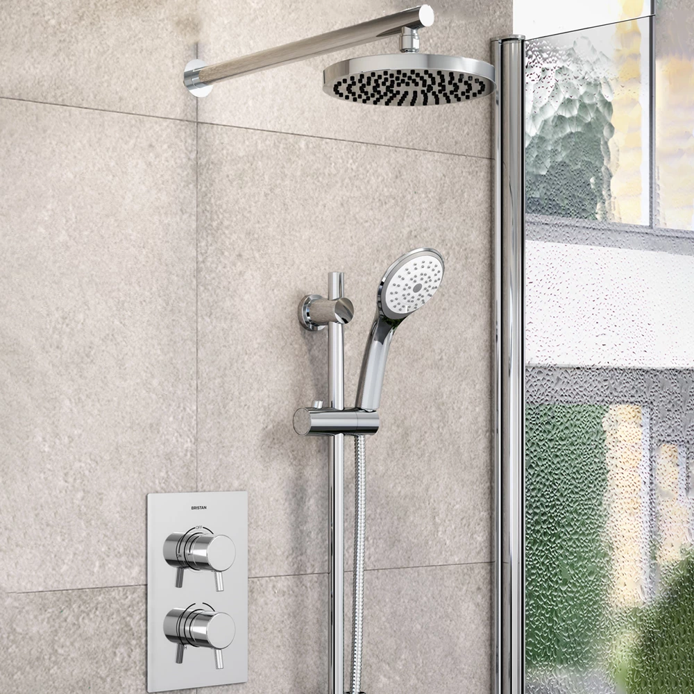 Bristan Prism Dual Concealed Mixer Shower With Shower Kit And Fixed Head 3 Bristan Prism Dual Concealed Mixer Shower With Shower Kit And Fixed Head