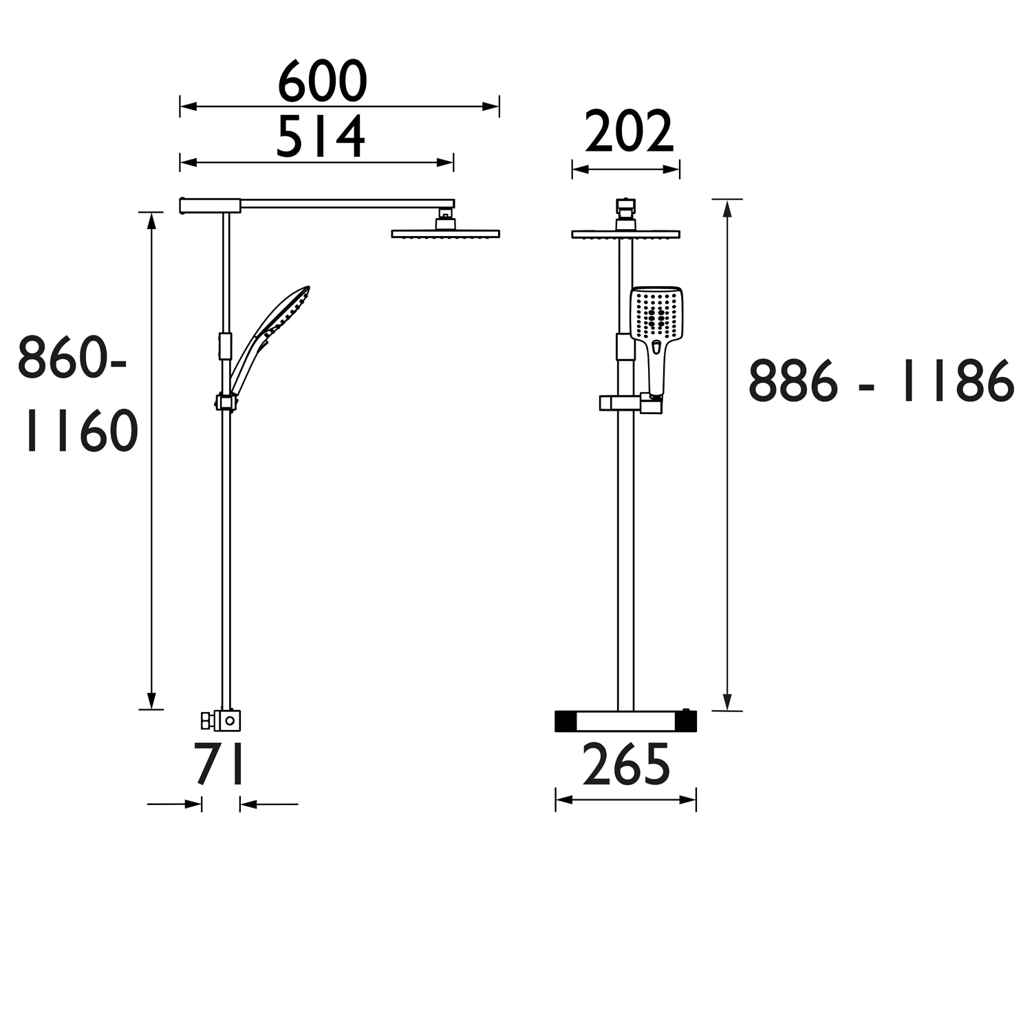 Bristan Quadrato FastFit Bar Mixer Shower With Shower Kit And Fixed Head 3 Bristan Quadrato FastFit Bar Mixer Shower With Shower Kit And Fixed Head