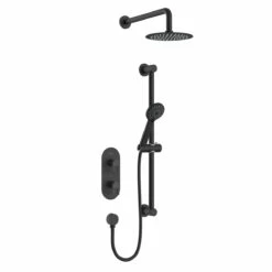 Bristan Saffron Dual Concealed Mixer Shower With Shower Kit And Fixed Head - Black 9 Bristan Saffron Dual Concealed Mixer Shower With Shower Kit And Fixed Head - Black -HEATANDPLUMB Sales bristan saffron complete mixer shower saffron blk shwr pk 1