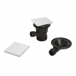 Bristan Square Bath Clicker Waste With Overflow Chrome - Slotted