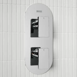 Bristan Tangram Dual Concealed Mixer Shower With Shower Kit And Fixed Head - Chrome