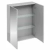 Britton 2-Doors Mirrored Bathroom Cabinet 750mm H X 600mm W - Light Grey