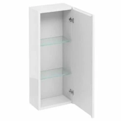 Britton 1-Door Mirrored Bathroom Cabinet 750mm H X 300mm W - White