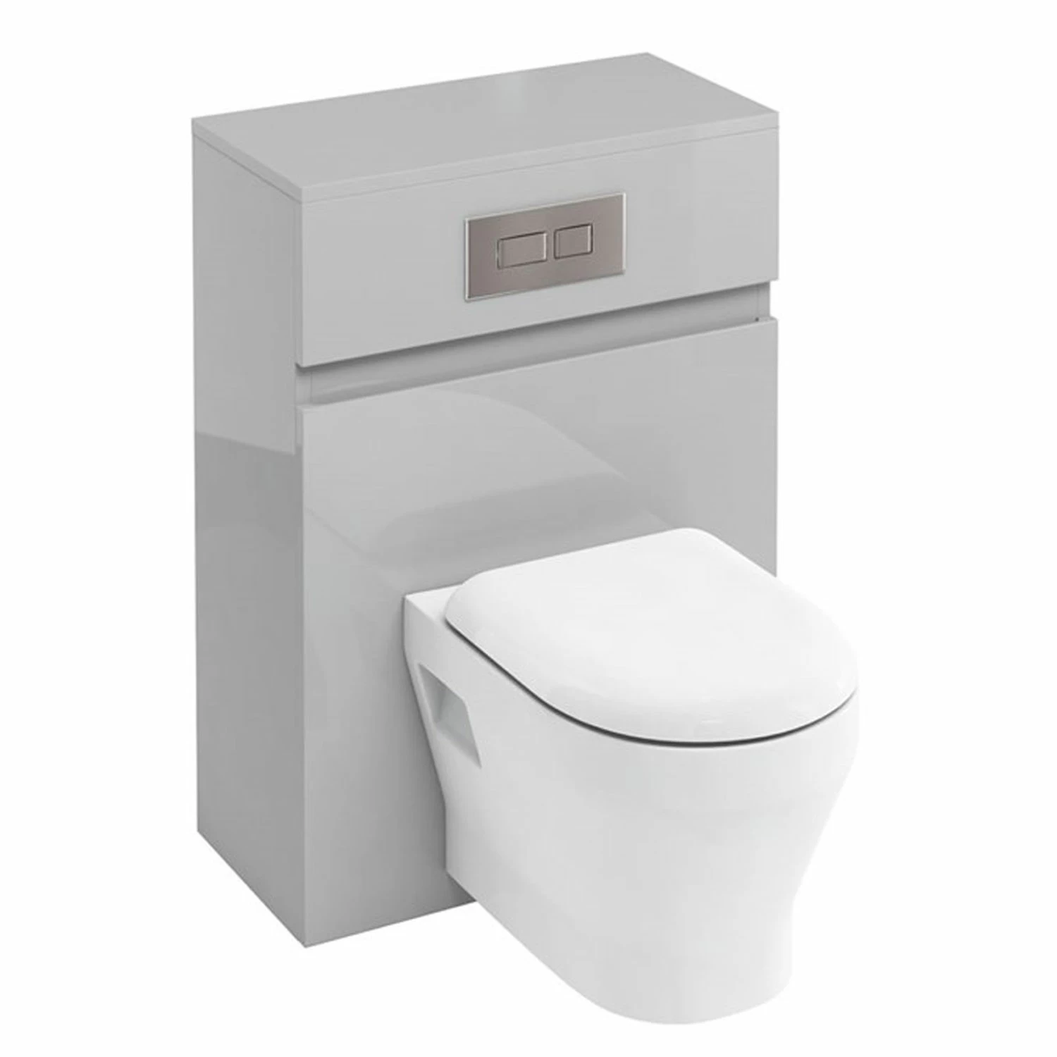 Britton D30 Back To Wall WC Unit With Dual Flush Cistern And Plate - Light Grey 5 Britton D30 Back To Wall WC Unit With Dual Flush Cistern And Plate - Light Grey - Image 3