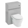 Britton D30 Back To Wall WC Unit With Dual Flush Cistern And Button - Light Grey -HEATANDPLUMB Sales britton d30 bathroom furniture aw31l