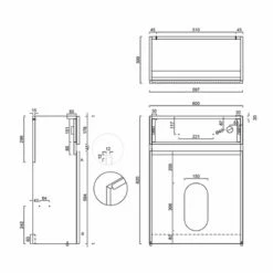 Britton D30 Back To Wall WC Unit With Dual Flush Cistern And Button - White -HEATANDPLUMB Sales britton d30 bathroom furniture aw31w 1