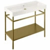 Britton Shoreditch Frame 1000mm Wide Basin With Brushed Brass Washstand - 0TH -HEATANDPLUMB Sales britton shoreditch basin shr019nth frame204